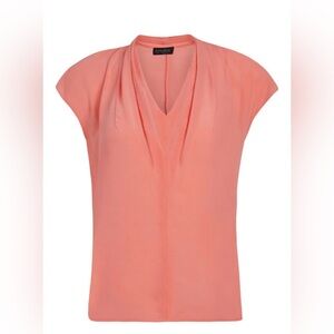 Carlisle Collection Silk Coral Short Sleeve Flowy Top Size 10